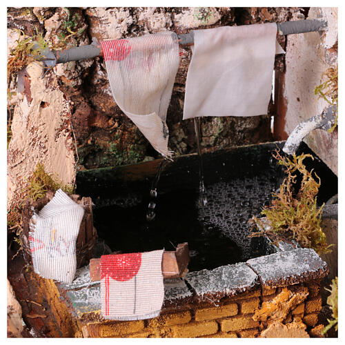 18th Century Style Nativity Scene with Washhouse 60x60x40 cm Neapolitan Style 10-12 cm 6