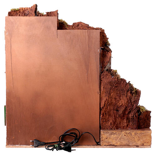 18th Century Style Nativity Scene with Washhouse 60x60x40 cm Neapolitan Style 10-12 cm 10