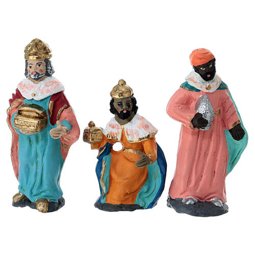 Presepe napoletano 11 statuine terracotta 10 cm 3
