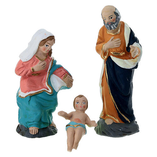 Szopka neapolitańska 11 figurek z terakoty, 10 cm 2