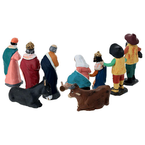 Szopka neapolitańska 11 figurek z terakoty, 10 cm 6
