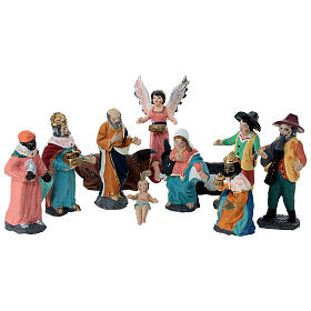 Natividade 11 peças em terracota presépio napolitano 10 cm