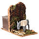 Asino che mangia in movimento 15x8x12 cm Presepe Napoletano 8-10 cm s3