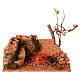 Feu de camp effet vacillant 10-12 cm crèche napolitaine 10x20x12 cm s1