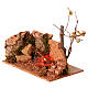 Feu de camp effet vacillant 10-12 cm crèche napolitaine 10x20x12 cm s2