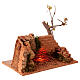 Feu de camp effet vacillant 10-12 cm crèche napolitaine 10x20x12 cm s3