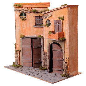 Neapolitan Nativity Scene houses, 55x55x30 cm, for 20 cm figurines