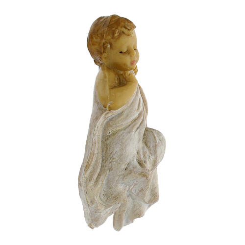 Enfant Jésus dans une mangeoire en résine 6 cm 6