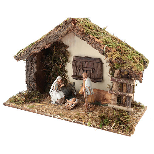 Capanna con finestra e scala 35x15x25 cm presepe 8-10 cm 3