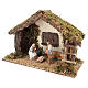 Capanna con finestra e scala 35x15x25 cm presepe 8-10 cm s3