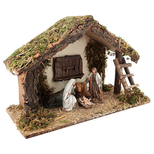 Cabana com janela e escada 35x15x25 cm para presépio 8-10 cm 4