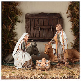 Stable with Window and Staircase 35x15x25 cm for Nativity 8-10 cm