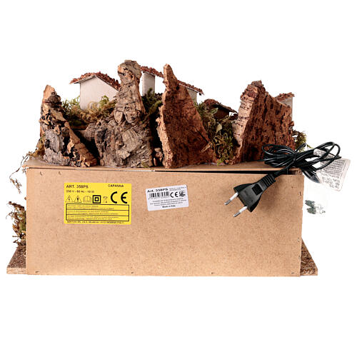 Beleuchtetes Bergdorf – für 6–8-cm-Krippe, 40 × 30 × 25 cm 7