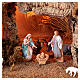 Villaggio illuminato di montagna 40x30x25 cm presepe 6-8 cm s2