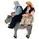 Elderly couple on donkey figurine, Neapolitan Nativity Scene 13 cm s1