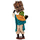 Moor carpet seller with basket and monkey for 13 cm Neapolitan Nativity Scene s4