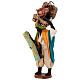 Hombre alfombras cesta con mono belén napolitano de 13 cm s2