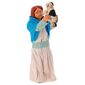 Fille avec chiot et chien crèche napolitaine 13 cm