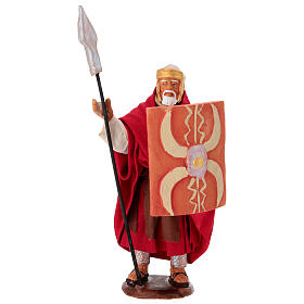 Soldat avec lance et bouclier crèche napolitaine de 13 cm