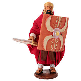 Soldat avec bouclier et épée pour crèche napolitaine de 13 cm