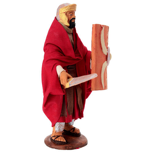 Soldato con scudo e spada presepe napoletano da 13 cm 2