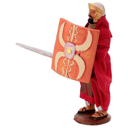 Soldato con scudo e spada presepe napoletano da 13 cm 3