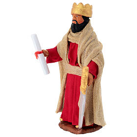 Roi Hérode parchemin épée crèche napolitaine 13 cm