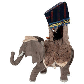 Uomo su elefante presepe napoletano da 13 cm