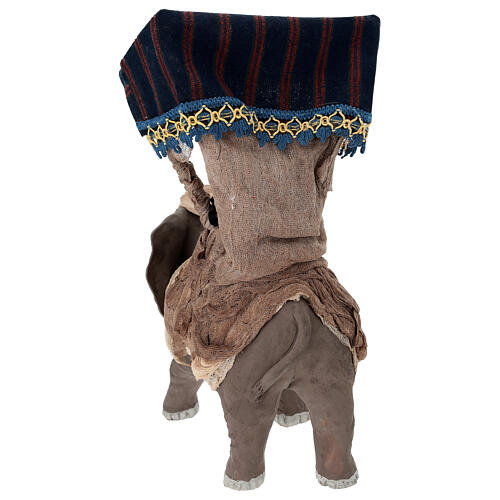 Uomo su elefante presepe napoletano da 13 cm 4