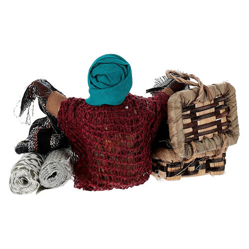 Stoffhändler, sitzend, neapolitanischer Stil – für 10 cm Krippe 4
