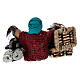 Fabric seller sitting on the floor 10 cm Neapolitan nativity scene s4