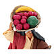 Donna cesto frutta bastone presepe napoletano da 10 cm s2