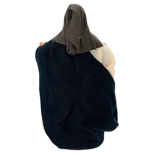 Mulher com tábua de queijos presépio napolitano 10 cm 5