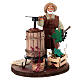 Man at the wine press with grapes for 10 cm Neapolitan Nativity Scene s1