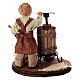Homme au pressoir avec raisin 10 cm crèche napolitaine s4