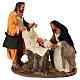 Natività su base in legno presepe napoletano da 30 cm s1