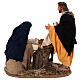 Natività su base in legno presepe napoletano da 30 cm s5