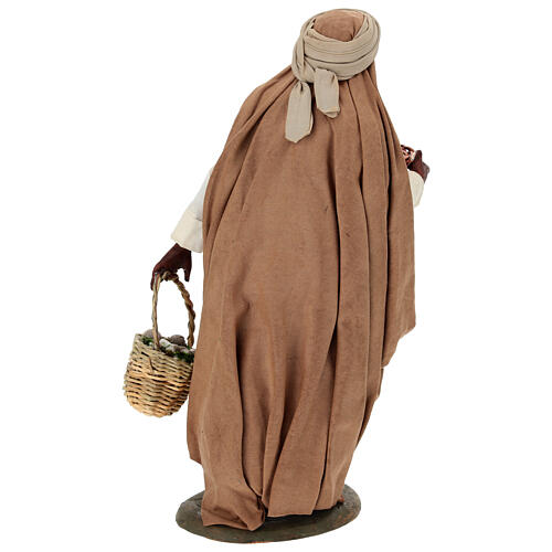 Shepherdess with mushroom baskets for 30 cm Neapolitan Nativity Scene 5