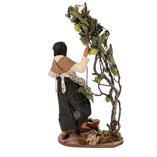 Femme cueillant des pommes crèche napolitaine 30 cm 4