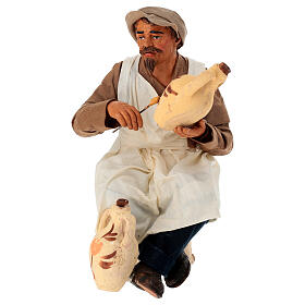 Decoratore di vasi seduto presepe napoletano 30 cm