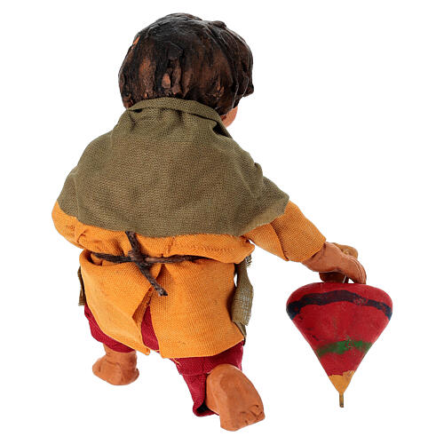 Bimbo con trottola presepe napoletano 30 cm 4
