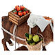 Bue con cesti di frutta e botti movimento presepe napoletano da 12 cm s2