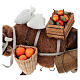 Bue con cesti di frutta e botti movimento presepe napoletano da 12 cm s4