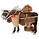 Ox with fruit baskets and barrels, animated Neapolitan nativity 12 cm s1