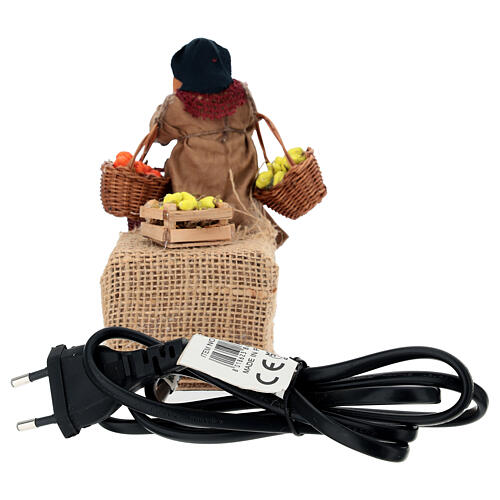 Fruttivendolo cesti limoni arance movimento presepe napoletano da 12 cm 5