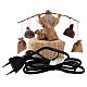 Man with 4 sacks, animated Neapolitan nativity scene figurine 10 cm s4