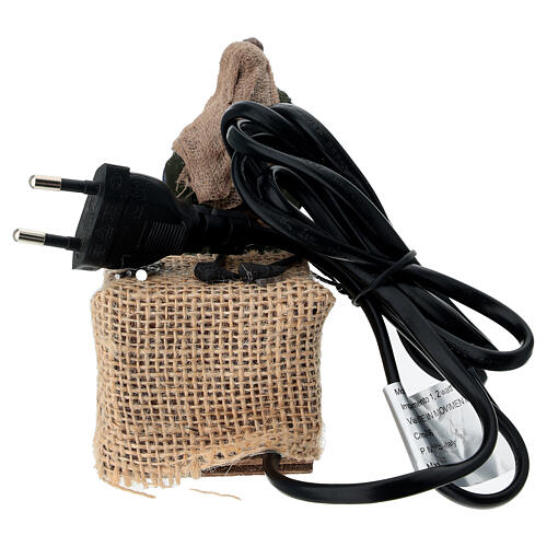 Man repairing barrel animated Neapolitan Nativity Scene with 10 cm 4