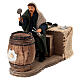 Man repairing barrel animated Neapolitan Nativity Scene with 10 cm s2