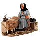 Donna con pecora presepe napoletano 30 cm movimento s2