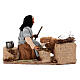 Donna con pecora presepe napoletano 30 cm movimento s4